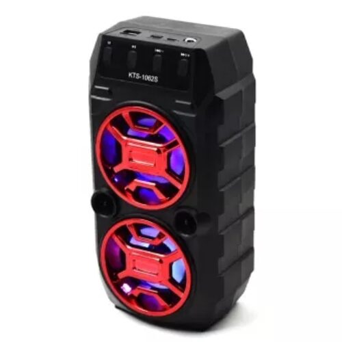 2021 New Portable Wireless Bluetooth Speaker With Mic Stereo Dual KTS-1062 Rechargeable Portable Karaoke Wireless Speaker With Free Mic KTS 1062 Wired Microphone Support USB TF FM AUX Function