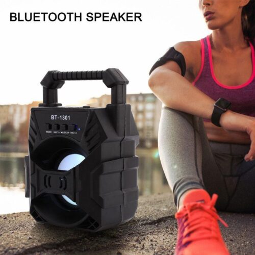 Original Super Bass BT-SPEAKER (3inches) Wireless Bluetooth Speaker with LED Light cod Mini bluetooth connectionTF card /U disk playback USB connection FM radio AUX connection